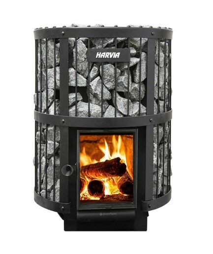 Harvia Legend 240 vedfyrt badstuovn – SET (inkl. pipekit, beskyttelse og stein)